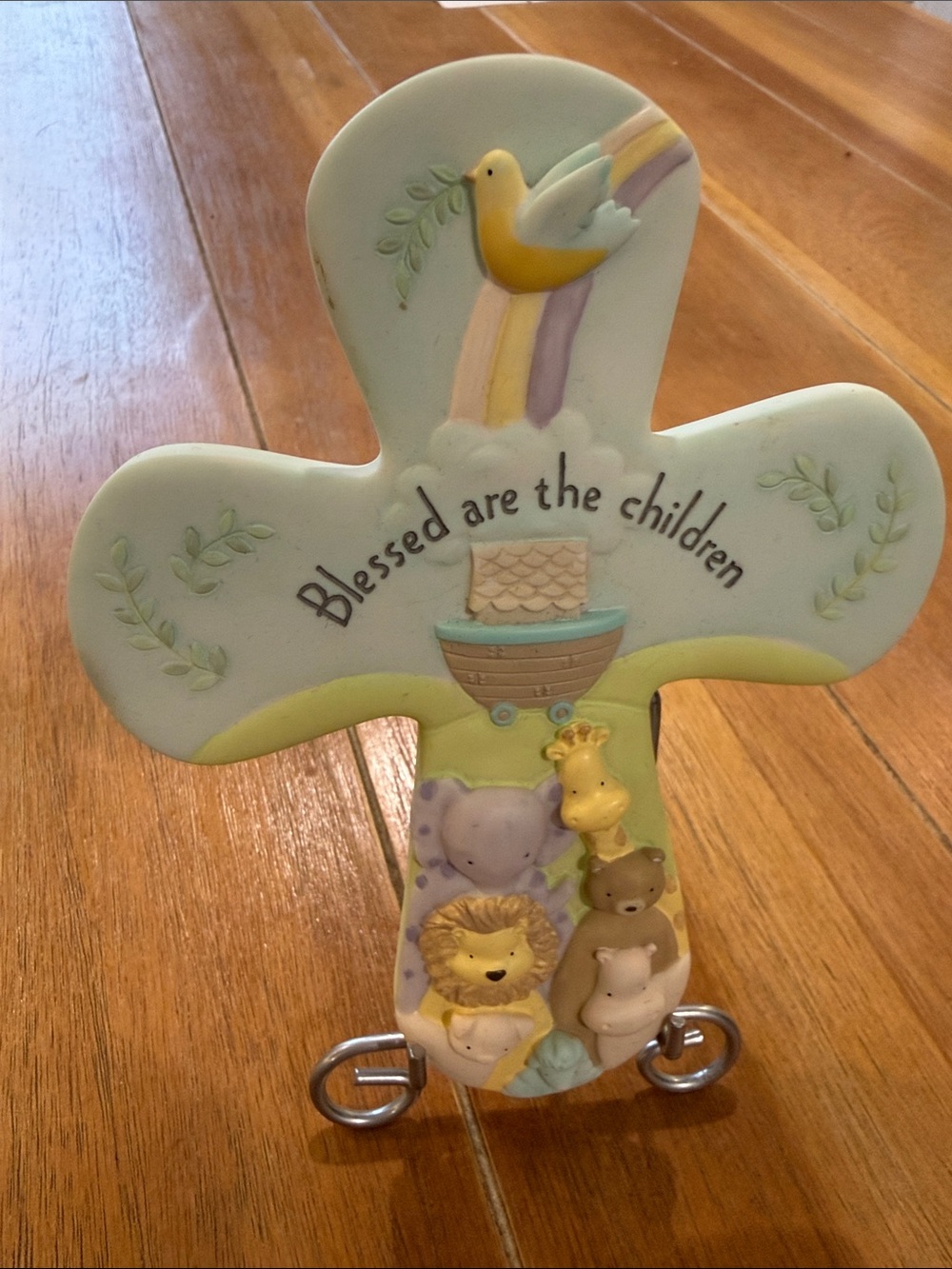 Blessed Are The Children Pastel Cross Figurine